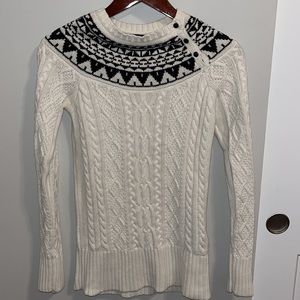 Ralph Lauren Girls Cream Cable Sweater